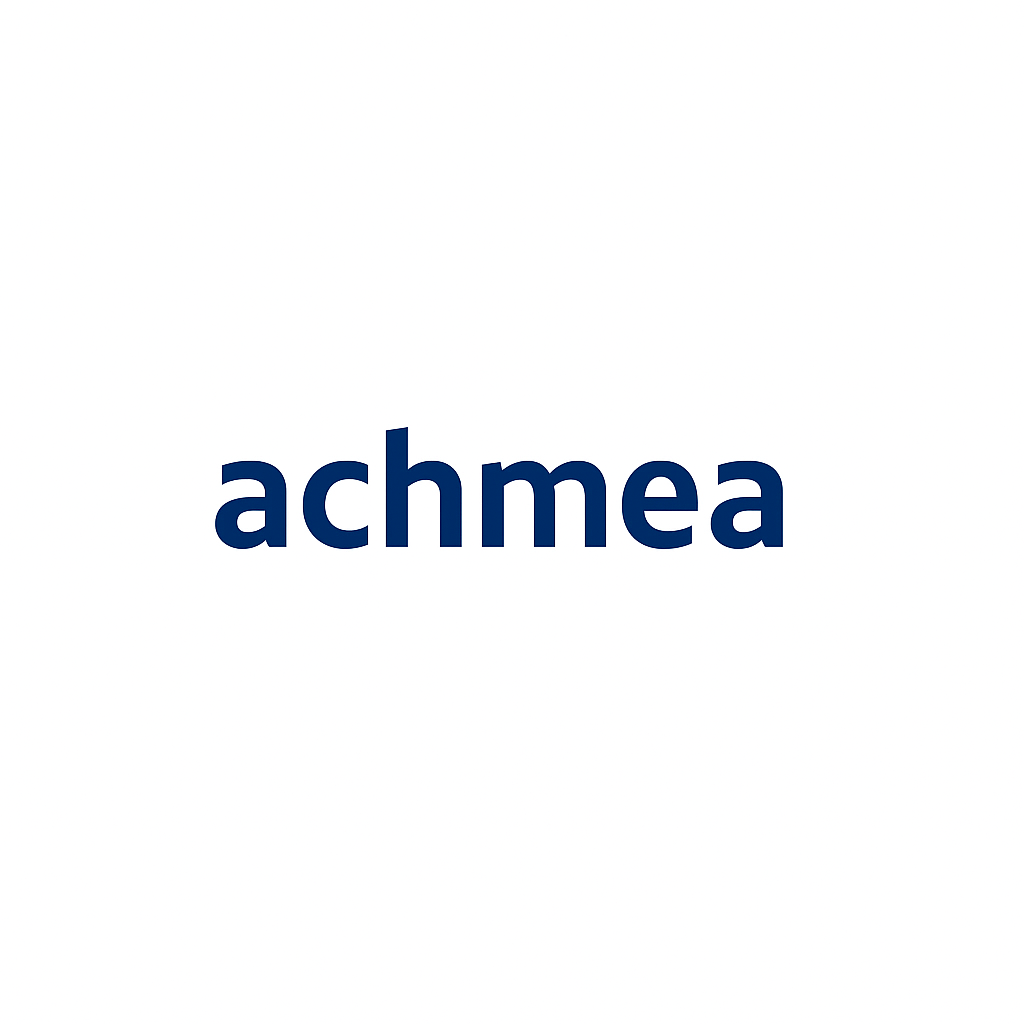 Home achmea in blauwe letters